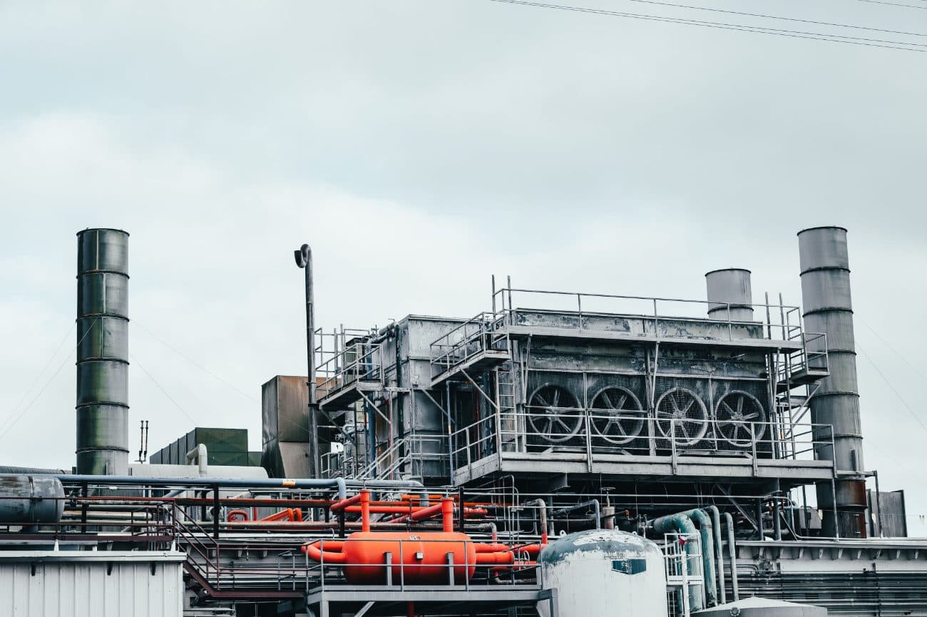 Industrial manufacturing plant exterior